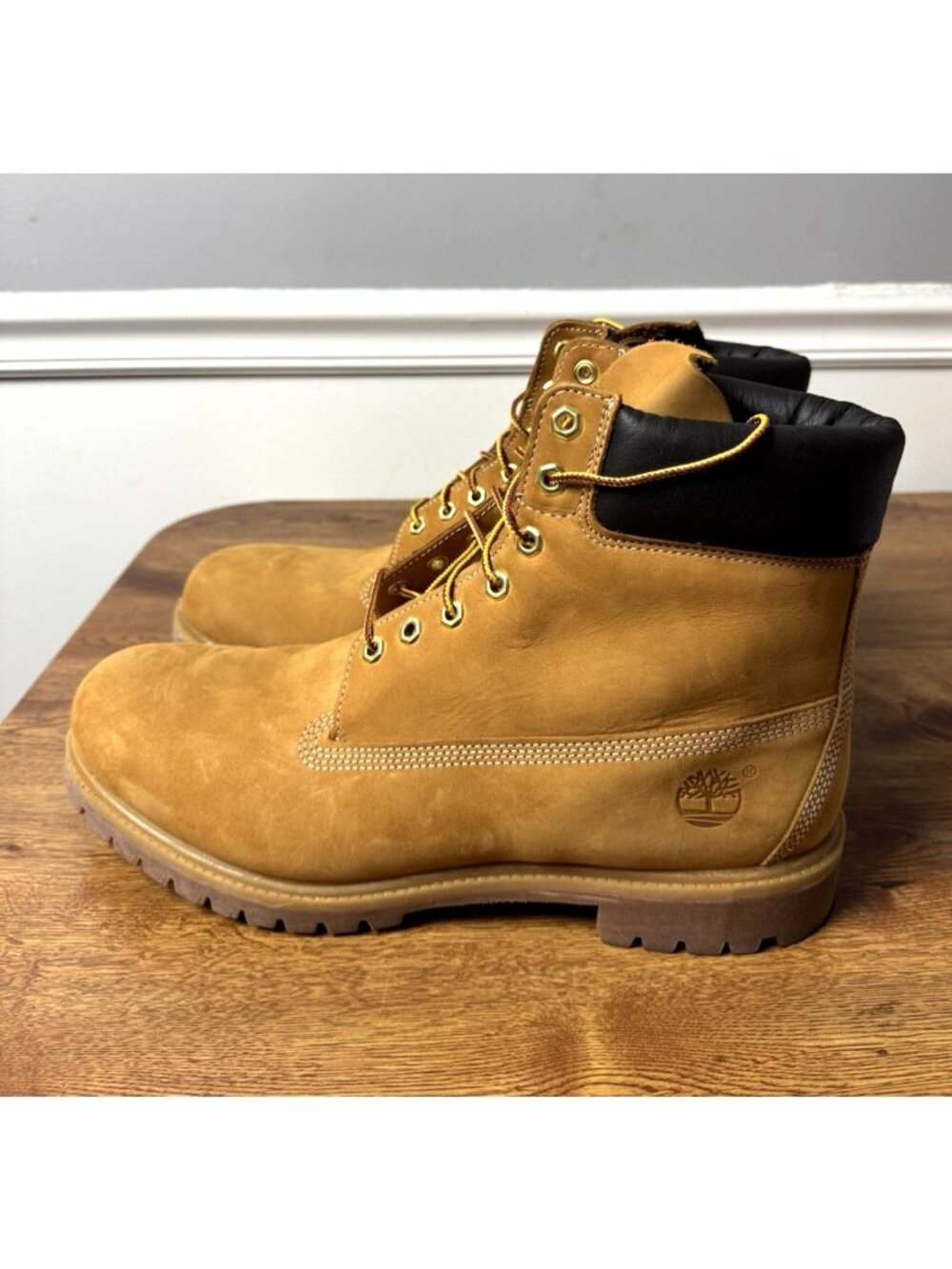 Timberland 6-Inch Premium Waterproof Boots Wheat Nubuck Size 14